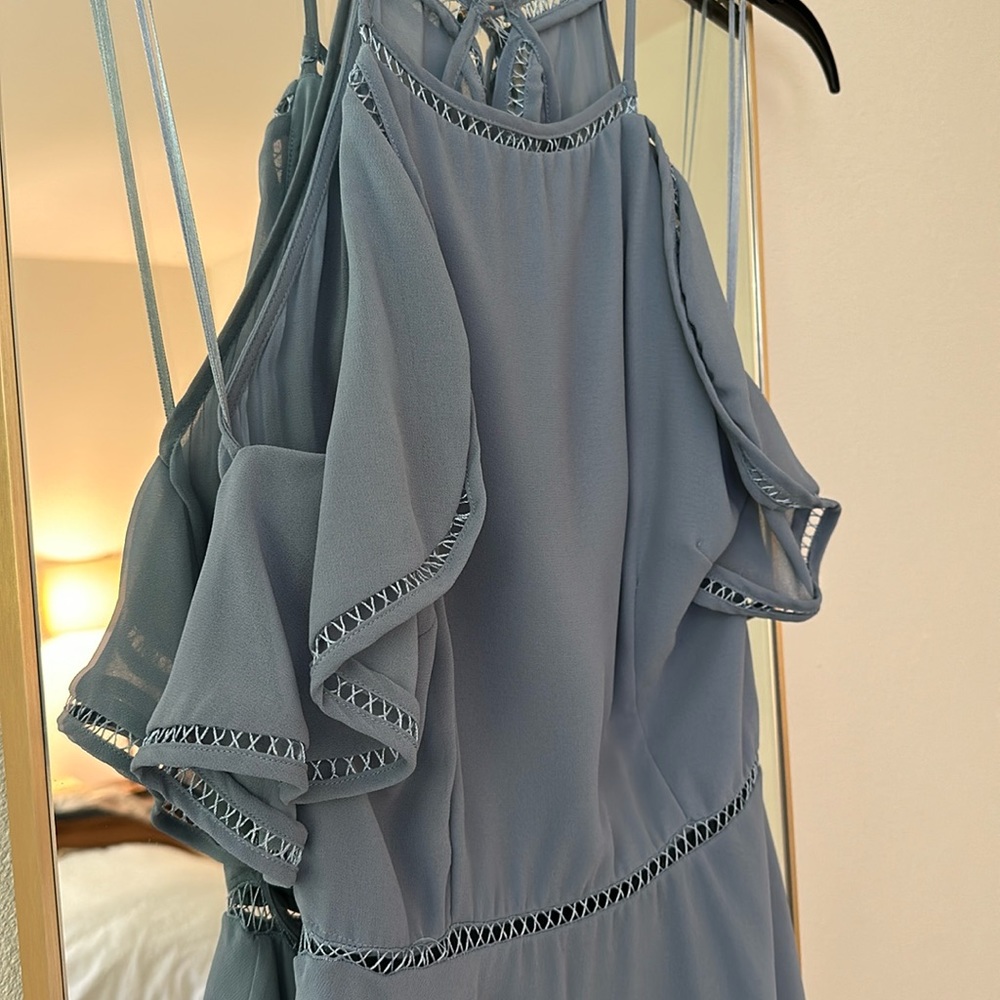 Keepsake blue backless dress